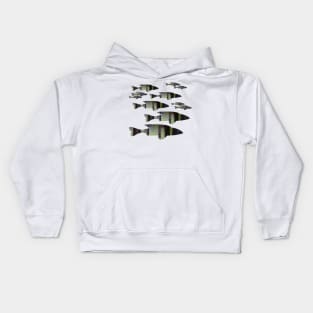 Fish Abstracts- Green Fish Kids Hoodie